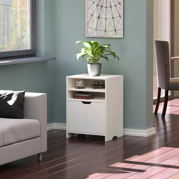 Winsome Wood Nova 4-shelf Storage Cabinet - Versatile Organizer For Home Office, Garage, Or Kids' Room Clutter White Composite Wood 10419-winsome-wood