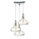 Orbital 10'' Wide 3-Light Pendant - Polished Chrome 10422/3 Elk Lighting