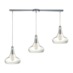 Orbital 36'' Wide 3-Light Slim Linear Pendant - Polished Chrome 10422/3L Elk Lighting