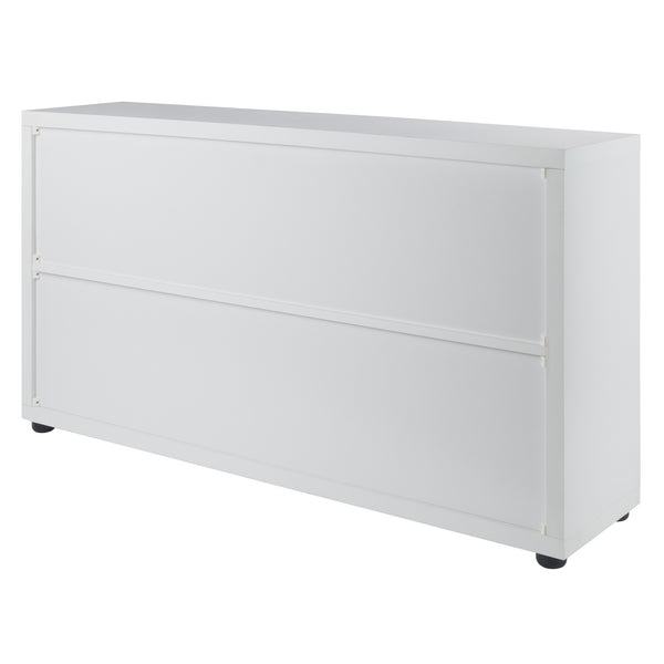 Winsome Wood Julia 2x4 Storage Cabinet Set With Baskets - Stylish, Versatile Organization For Home & Kids' Rooms White Composite Wood 10422-winsome-wood