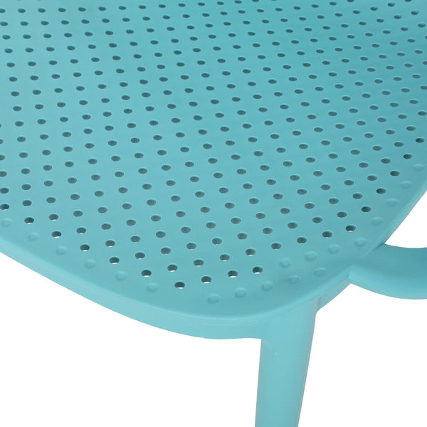 English Elm Christopher Knight Home® - GARDENIA Weather-Resistant Outdoor Dining Chair with Perforated Modern Design and Durable Polypropylene Frame Teal 33.5 L x 23.5 W x 23.5 H 68521.00T