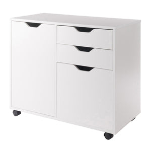 Winsome Wood Halifax 5-drawer Mobile Filing Cabinet - Versatile Storage Solution For Home & Office Organization White Composite Wood 10431-winsome-wood