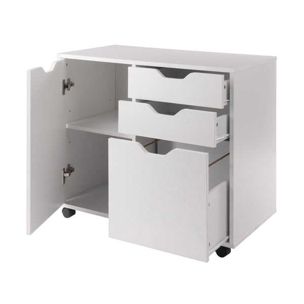 Winsome Wood Halifax 5-drawer Mobile Filing Cabinet - Versatile Storage Solution For Home & Office Organization White Composite Wood 10431-winsome-wood