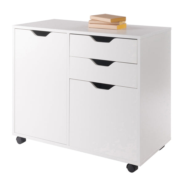 Winsome Wood Halifax 5-drawer Mobile Filing Cabinet - Versatile Storage Solution For Home & Office Organization White Composite Wood 10431-winsome-wood