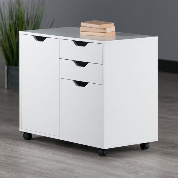 Winsome Wood Halifax 5-drawer Mobile Filing Cabinet - Versatile Storage Solution For Home & Office Organization White Composite Wood 10431-winsome-wood