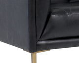 Westin Sofa - Vintage Black Night Leather 104345 Sunpan