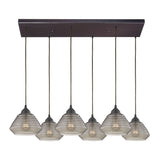 Orbital 30'' Wide 6-Light Pendant - Oil Rubbed Bronze with Smoke Glass 10434/6RC Elk Lighting