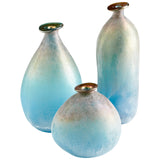 Sea Of Dreams Vase Turquoise and Scavo 10438 Cyan Design
