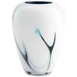 Deep Sky Vase Blue and White 10444 Cyan Design