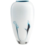 Deep Sky Vase Blue and White 10445 Cyan Design