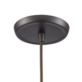 Hand Formed Glass 6'' Wide 1-Light Mini Pendant - Oil Rubbed Bronze 10446/1 Elk Lighting