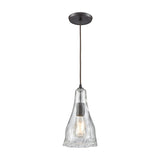 Hand Formed Glass 6'' Wide 1-Light Mini Pendant - Oil Rubbed Bronze 10446/1 Elk Lighting