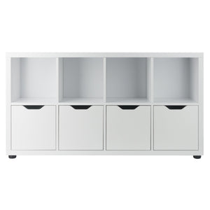 Winsome Wood Julian 2x4 Storage Cabinet - Stylish White Organizer With 8 Compartments For Home & Kids' Rooms White Composite Wood 10450-winsome-wood