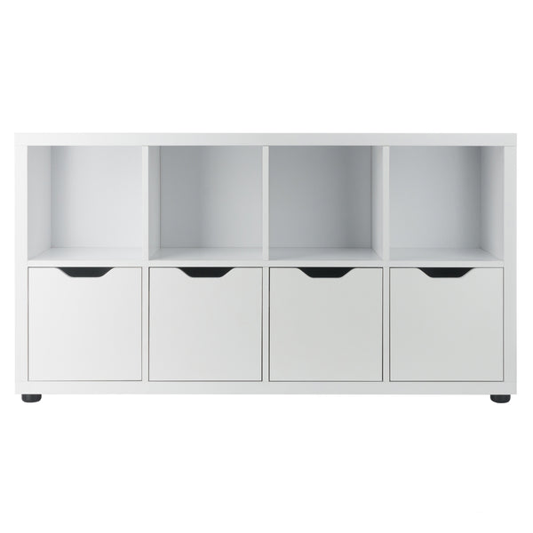 Winsome Wood Julian 2x4 Storage Cabinet - Stylish White Organizer With 8 Compartments For Home & Kids' Rooms White Composite Wood 10450-winsome-wood