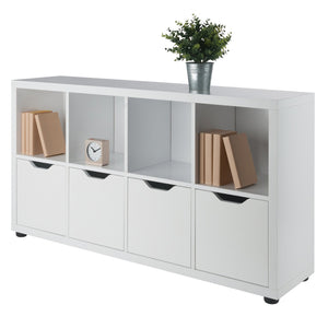 Winsome Wood Julian 2x4 Storage Cabinet - Stylish White Organizer With 8 Compartments For Home & Kids' Rooms White Composite Wood 10450-winsome-wood