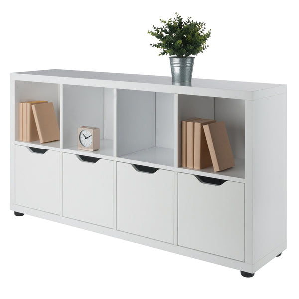 Winsome Wood Julian 2x4 Storage Cabinet - Stylish White Organizer With 8 Compartments For Home & Kids' Rooms White Composite Wood 10450-winsome-wood