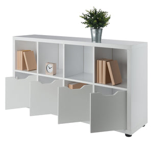 Winsome Wood Julian 2x4 Storage Cabinet - Stylish White Organizer With 8 Compartments For Home & Kids' Rooms White Composite Wood 10450-winsome-wood