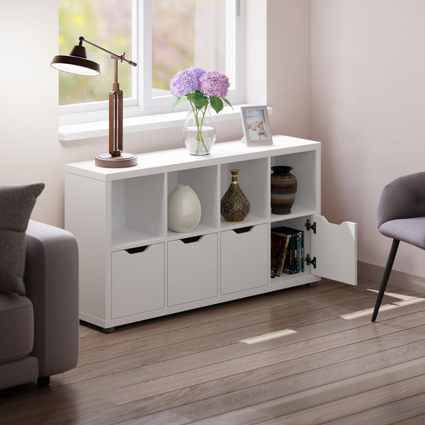 Winsome Wood Julian 2x4 Storage Cabinet - Stylish White Organizer With 8 Compartments For Home & Kids' Rooms White Composite Wood 10450-winsome-wood