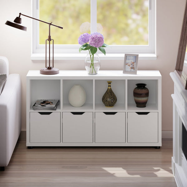 Winsome Wood Julian 2x4 Storage Cabinet - Stylish White Organizer With 8 Compartments For Home & Kids' Rooms White Composite Wood 10450-winsome-wood