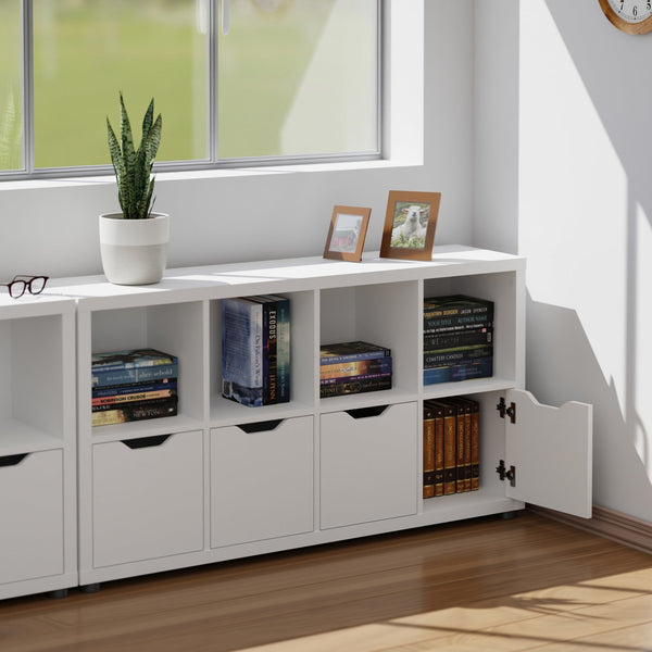 Winsome Wood Julian 2x4 Storage Cabinet - Stylish White Organizer With 8 Compartments For Home & Kids' Rooms White Composite Wood 10450-winsome-wood
