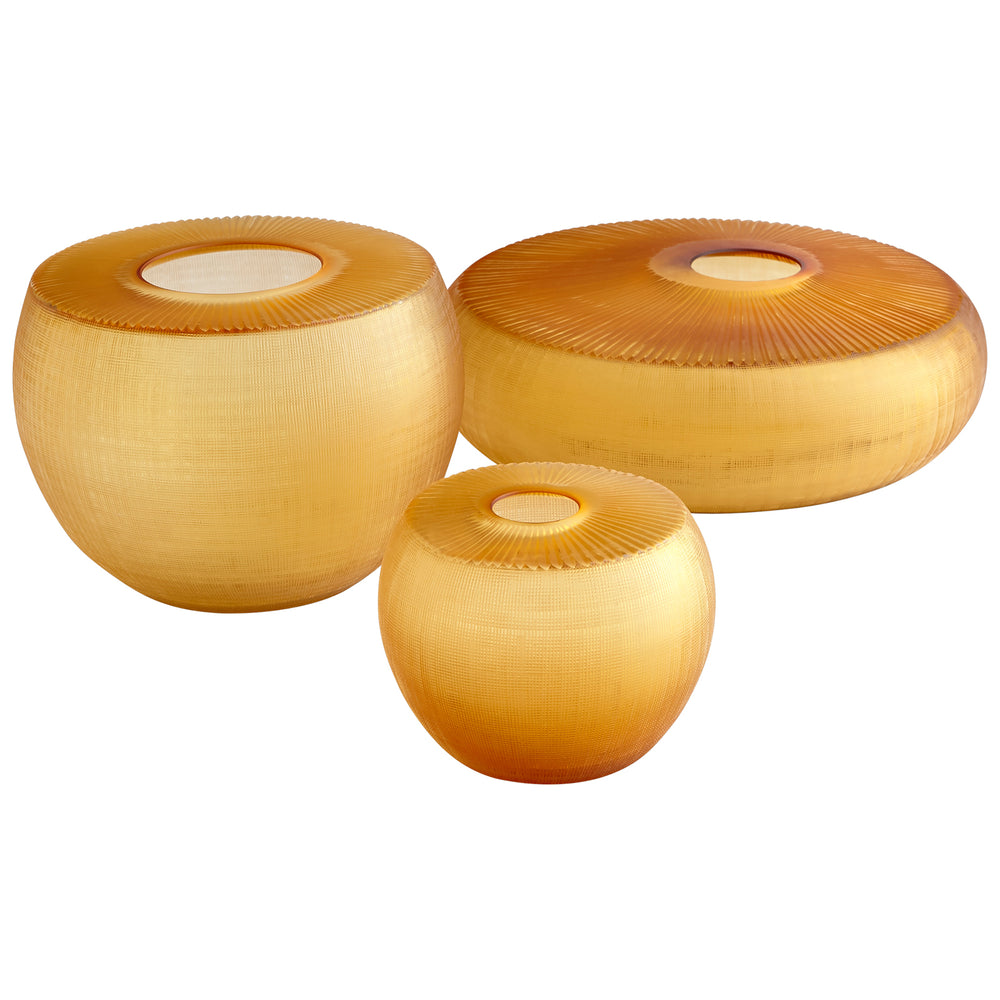 Sun Flower Vase Amber 10458 Cyan Design