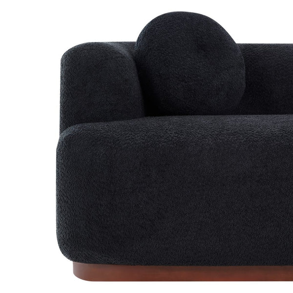 English Elm Compressed Three Seat Sofa with Rubberwood Base Polyester Upholstered Living Room Couch N771P392415H_N771P392416H