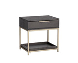 Rebel Nightstand - Small - Gold - Charcoal Grey 104606 Sunpan