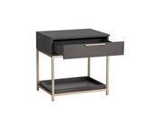 Rebel Nightstand - Small - Gold - Charcoal Grey 104606 Sunpan