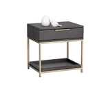 Rebel Nightstand - Small - Gold - Charcoal Grey 104606 Sunpan