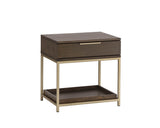 Rebel Nightstand - Small - Gold - Raw Umber 104607 Sunpan