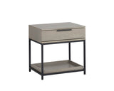 Rebel Nightstand - Small - Black - Taupe 104608 Sunpan