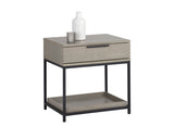 Rebel Nightstand - Small - Black - Taupe 104608 Sunpan