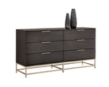 Rebel Dresser - Small - Gold - Charcoal Grey 104609 Sunpan