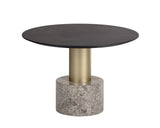 Monaco Coffee Table - Gold - Grey Marble / Charcoal Grey 104627 Sunpan