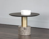 Monaco Coffee Table - Gold - Grey Marble / Charcoal Grey 104627 Sunpan