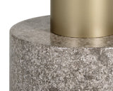 Monaco Coffee Table - Gold - Grey Marble / Charcoal Grey 104627 Sunpan