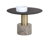 Monaco Coffee Table - Gold - Grey Marble / Charcoal Grey 104627 Sunpan