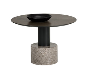 Monaco Coffee Table - Black - Grey Marble / Raw Umber 104628 Sunpan