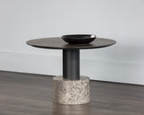 Monaco Coffee Table - Black - Grey Marble / Raw Umber 104628 Sunpan