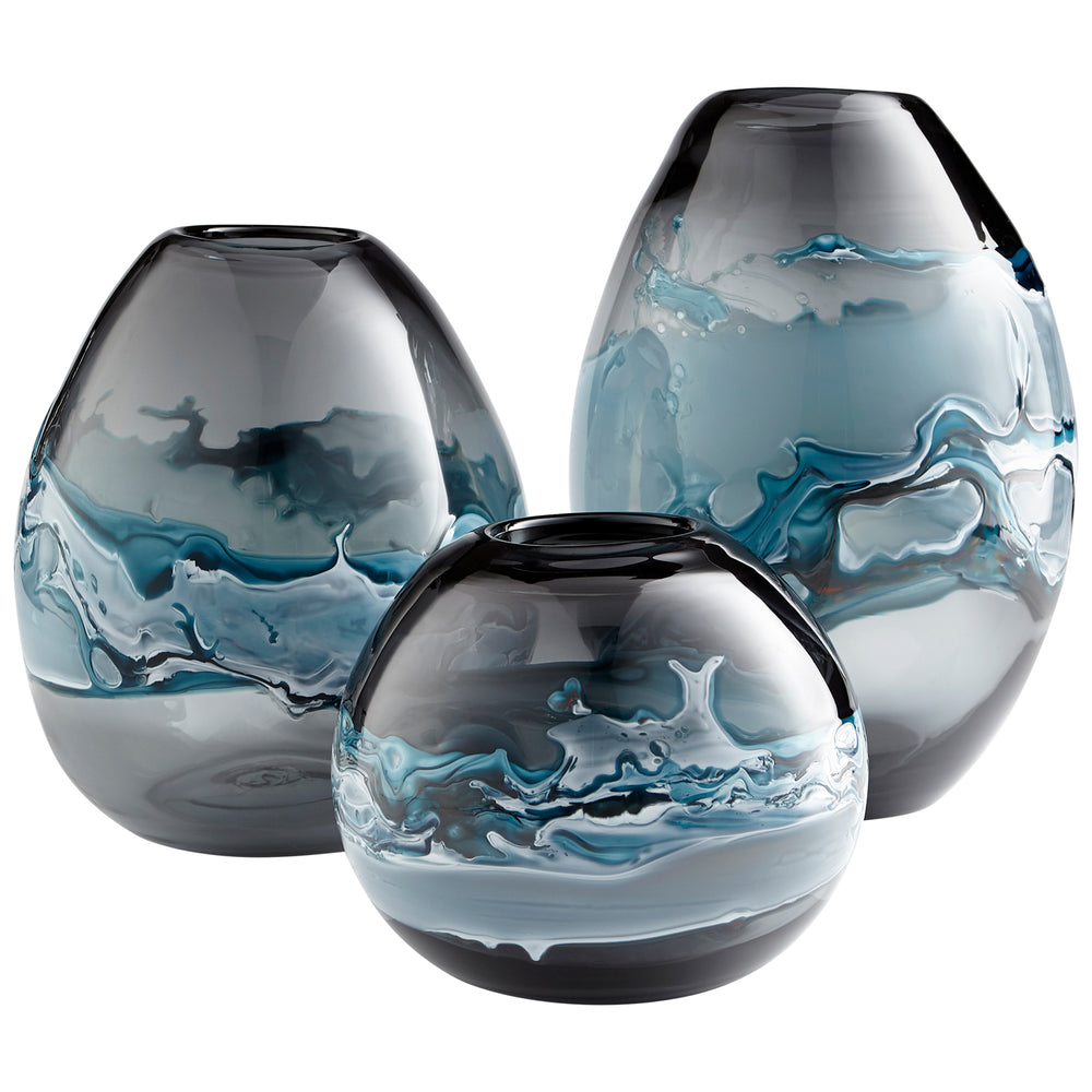 Mescolare Vase Blue and White 10461 Cyan Design