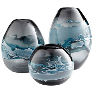 Mescolare Vase Blue and White 10461 Cyan Design