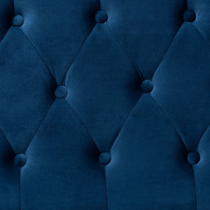 Baxton Studio Baxton Studio Navy Blue Velvet Storage Ottoman with Gold Legs – Luxe Tufted Design & Versatile Use WS-H68-GD-Navy Blue Velvet/Gold-Otto