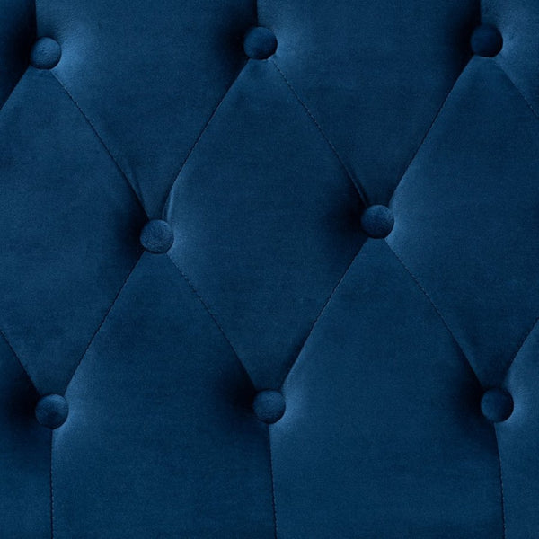 Baxton Studio Baxton Studio Navy Blue Velvet Storage Ottoman with Gold Legs – Luxe Tufted Design & Versatile Use WS-H68-GD-Navy Blue Velvet/Gold-Otto