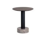 Monaco End Table - Black - Grey Marble / Raw Umber 104630 Sunpan