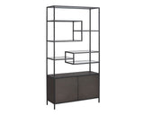 Stamos Bookcase - Black - Charcoal Grey 104636 Sunpan