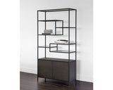 Stamos Bookcase - Black - Charcoal Grey 104636 Sunpan