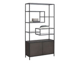 Stamos Bookcase - Black - Charcoal Grey 104636 Sunpan