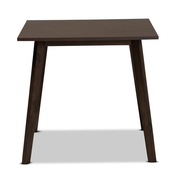 Baxton Studio Baxton Studio Britte Compact Mid-Century Modern Square Dining Table in Dark Oak for Small Spaces Fiesta-Coffee Oak-DT