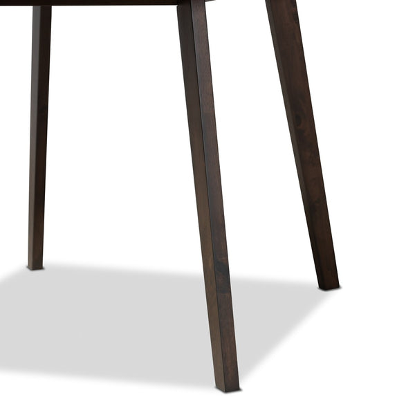 Baxton Studio Baxton Studio Britte Compact Mid-Century Modern Square Dining Table in Dark Oak for Small Spaces Fiesta-Coffee Oak-DT