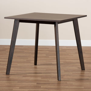 Baxton Studio Baxton Studio Britte Compact Mid-Century Modern Square Dining Table in Dark Oak for Small Spaces Fiesta-Coffee Oak-DT